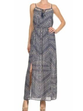 Mystree Boho Style Adjustable Spaghetti Strap Maxi Dress - LNC